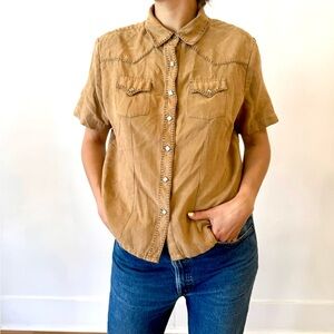 Vintage suede wrangler shirt